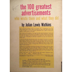 the 100 greatest advertisements : by Julian Lewis Watkins - Något använd bok