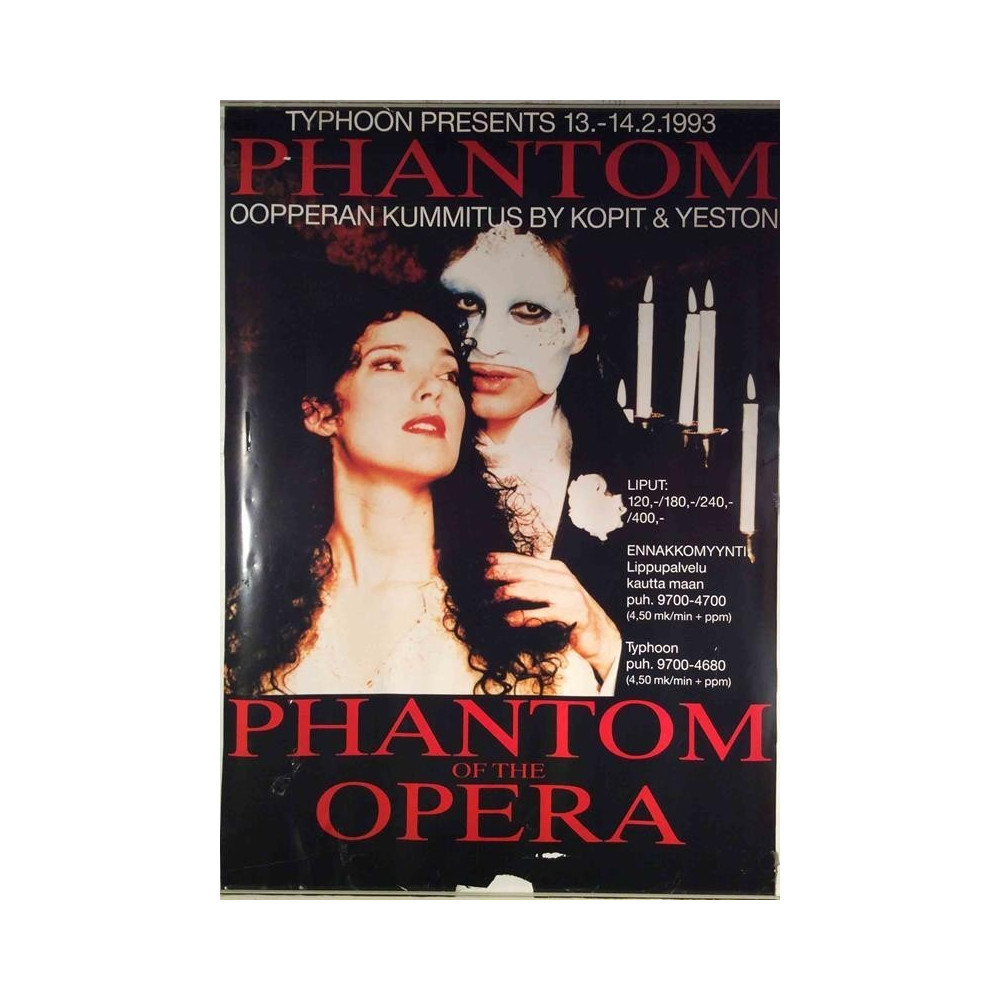 Phanton of the Opera: Typhoon 13.-14.2.1993 : Tapahtumajuliste 59cm x 85cm - Used Poster