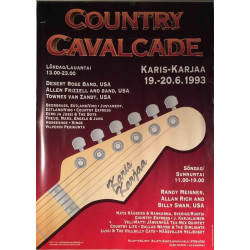 Country Cavalcade: Karis-Karjaa 19.-20.6.1993 : Festarijuliste 49cm x 79cm - Affisch / musik festival poster