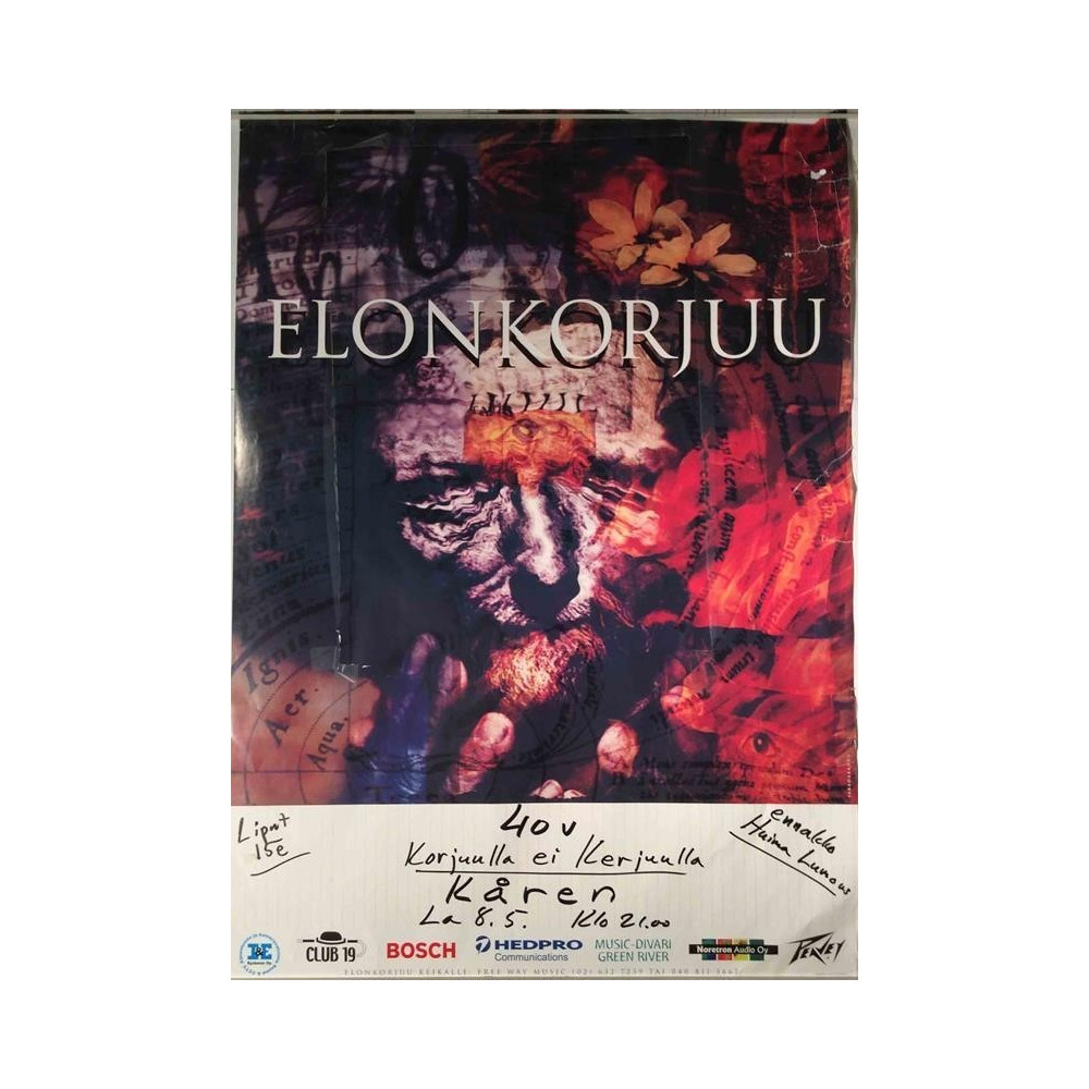 Elonkorjuu : Keikkajuliste 49cm x 69cm - Konsertaffisch