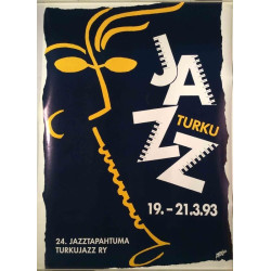 Turku Jazz 19.-21.3.93 : Tapahtumajuliste 43cm x 63cm - Used Poster
