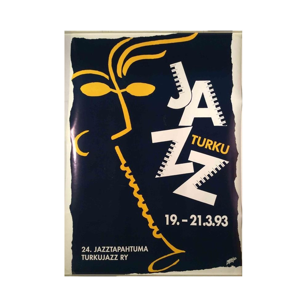 Turku Jazz 19.-21.3.93 : Tapahtumajuliste 43cm x 63cm - Used Poster