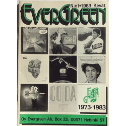 Evergreen 1973-1983 : Levyluettelo N:o 1 - Något använd bok
