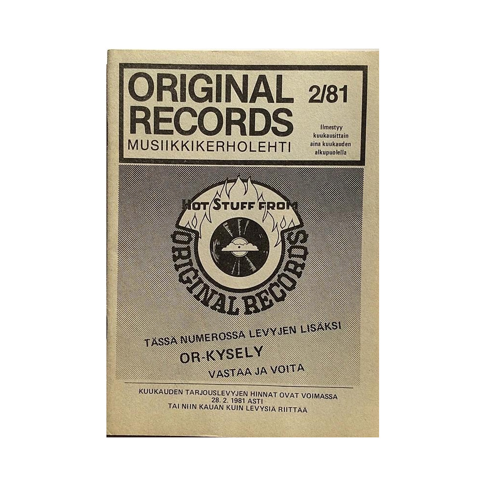Original Records : Musiikkikerholehti - Något använd bok