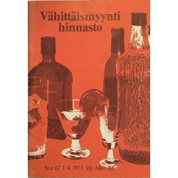 Alko : Vähittäismyynti hinnasto N:o 67 - Något använd bok
