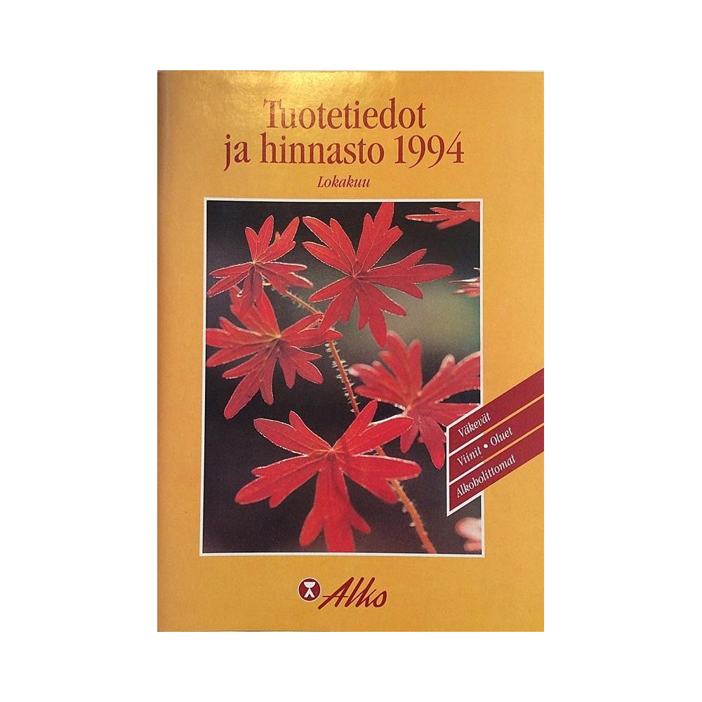 Alko : Tuotetiedot ja hinnasto -94 - Något använd bok