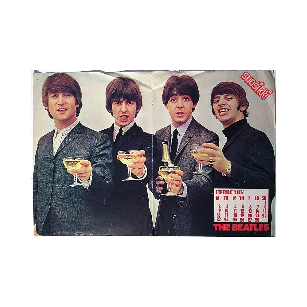 Beatles: kalenteri juliste : Suosikki juliste kaksipuoleinen 43cm x 29cm - Begagnat Poster