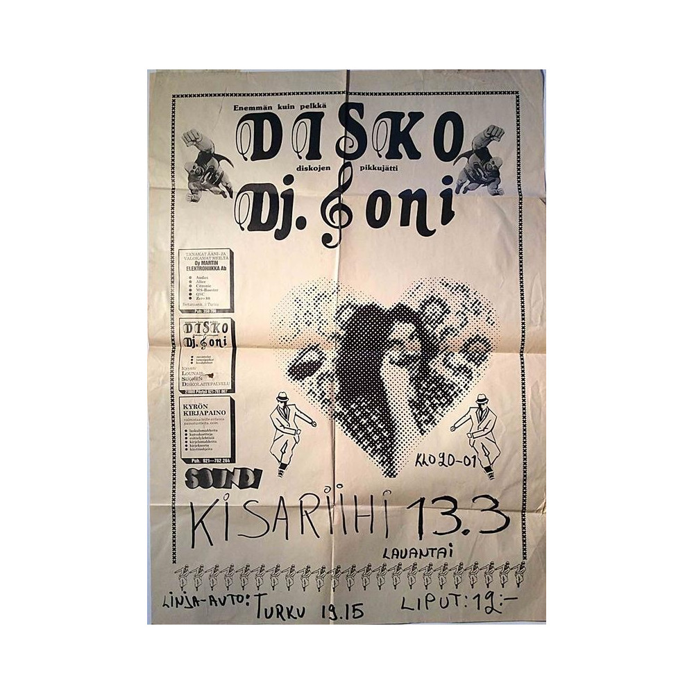 Kisariihi Disko DJ. oni : Diskojen pikkujätti juliste 42cm x 60cm - JULISTE