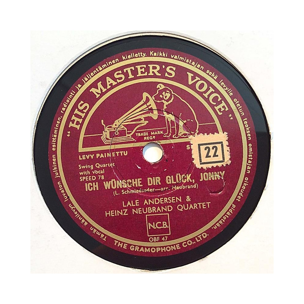 ANDERSEN LALE / NEUBRAND HEINZ :  ICH WUNSCHE DIR GLUCK,JONNY / GRUSS