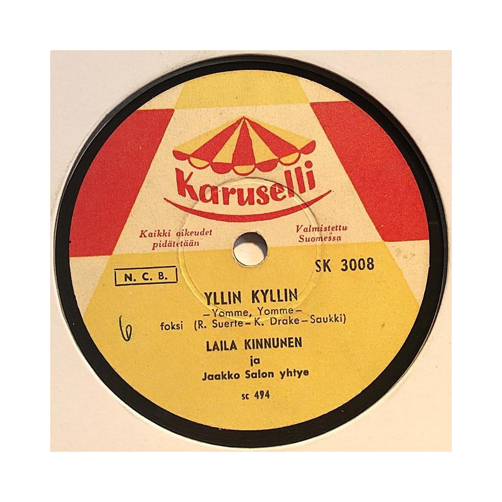 Kinnunen Laila : Afrikan tähti / Yllin kyllin - shellac 78 rpm record