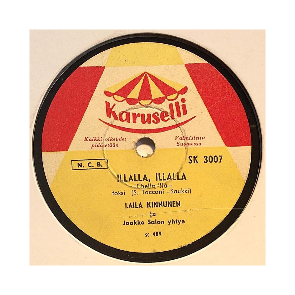 Kinnunen Laila : Illalla, illalla / Sylissä sun - shellac 78 rpm record