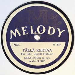 Laine Pentti / Leea Solje : Mallorca / Tällä kertaa - shellac 78 rpm record