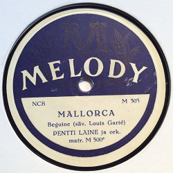 Laine Pentti / Leea Solje : Mallorca / Tällä kertaa - shellac 78 rpm record
