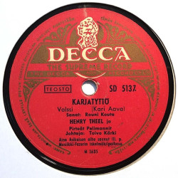 Theel Henry : Tänä iltana / Karjatyttö - stenkaka 78-varvare