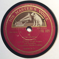 Hilton Ronnie : He / A woman in love - shellac 78 rpm record