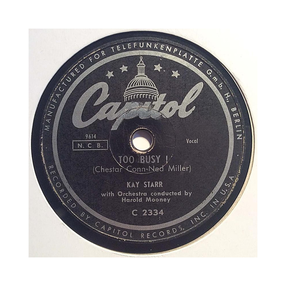 Starr Kay : Too Busy! / Side by side - stenkaka 78-varvare