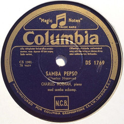 Norman Charles: Calypso / Samba Pepso  kansi paperikansi/muovitasku levy VG savikiekko gramofonilevy