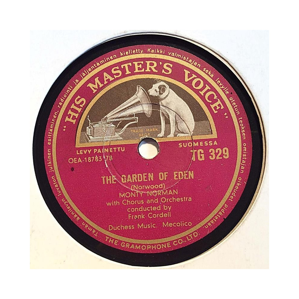 Norman Monty : Garden of Eden / Priscilla - shellac 78 rpm record