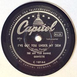 Damme van Art Quintette: If I had you / I’ve got you under my skin  kansi paperikansi/muovitasku levy VG- savikiekko gramofonile