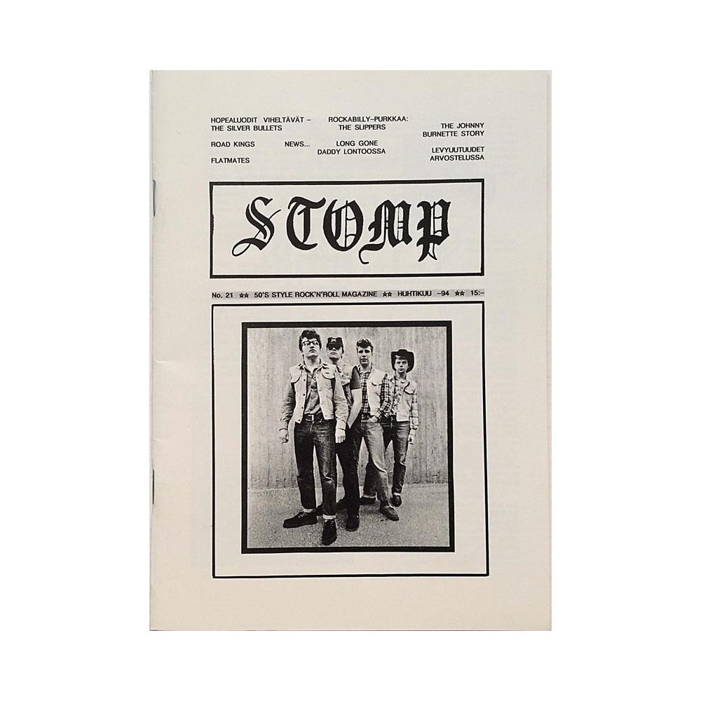 Stomp 1994 No. 21 huhtikuu 50’s style rock’n’roll magazine musiikkilehti