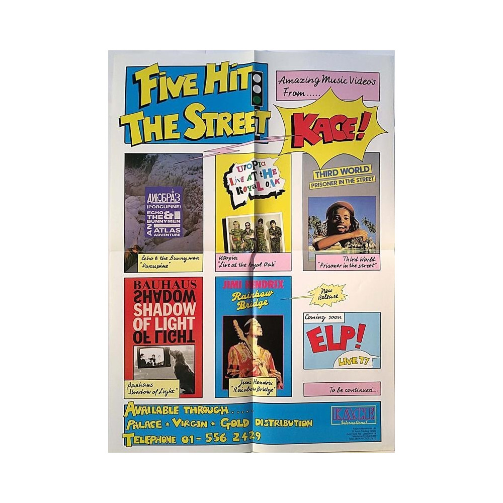 Five Hit The Street : VHS videoesite 41cm x 59cm - Used Poster