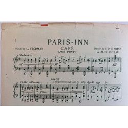 Paris Inn : Bert Rovere, F.P.Marini - Sheet music