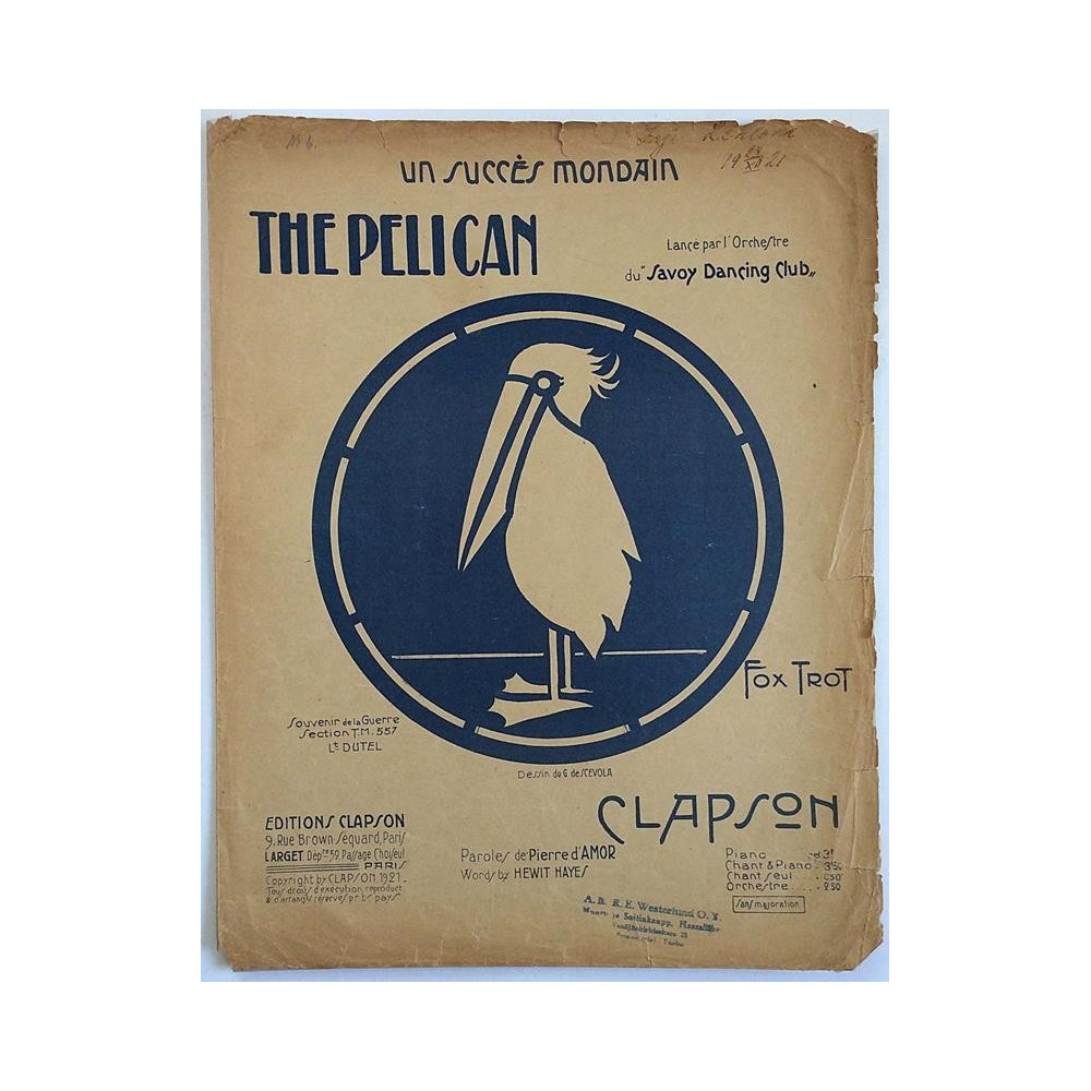 The Pelican : Pierre dAmor, Hewit Hayes - Sheet music