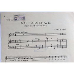 Min Palmehave : Jerome D. Kern - Sheet music