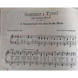 Sommer i Tyrol : Ralph Benatzky, Robert Stolz, Robert Gilbert - Noter