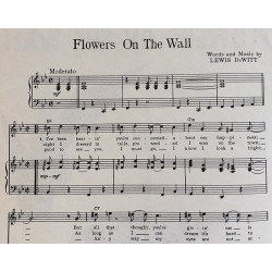Flowers on the wall: Lewis DeWitt  kansi VG+ sisäsivut VG+ Käytetty nuotti