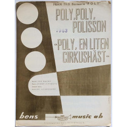 Poly, Poly, Polisson : Joe Hajos, Svensk text:Britt Lindeborg - Sheet music