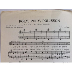Poly, Poly, Polisson : Joe Hajos, Svensk text:Britt Lindeborg - Sheet music