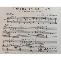 Poetry in motion : Paul Kaufman & Mike Anthony, Svensk: Gösta Rybrant - Noter