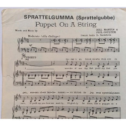 Puppeton a string : Martin Bill & Phil Coulter Svensk: E. Nordström - Noter