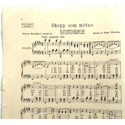 Skepp sommötas : Fred Winter, Wald Dalquist - Noter