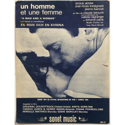 un home et une femme : Francis Lai - Sheet music