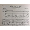 Speak Low, from film: One touch of Venus : Kurt Weill - Noter