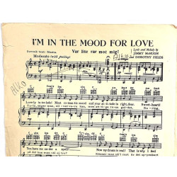 I’m in the mood for love : Jimmy McHugh - Noter