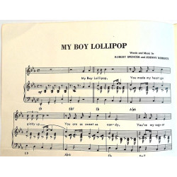 My Boy Lollipop : Robert Spencer and Johnny Roberts - Sheet music