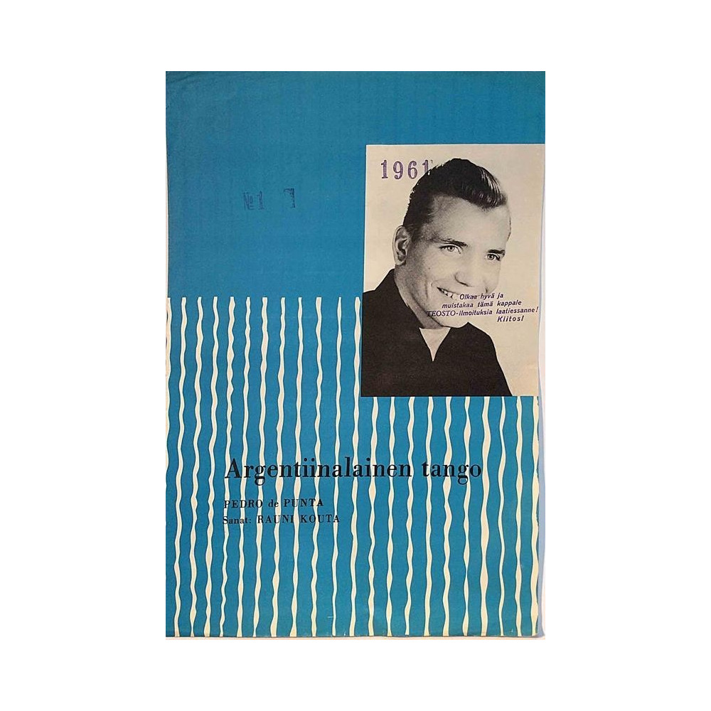 Argentiinalainen tango : Pedro de Punta, sanat: Rauni Kouta - Sheet music