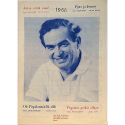 Antaa vetää vaan! / Pjotr ja Jimmy: Toivo Kärki, sanat Reijo Vires  kansi VG+ sisäsivut VG+ Käytetty nuotti