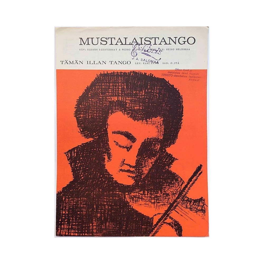 Mustalaistango T Tämän illan tango : Elemer Szentirmay & Pedro de Punta - Noter