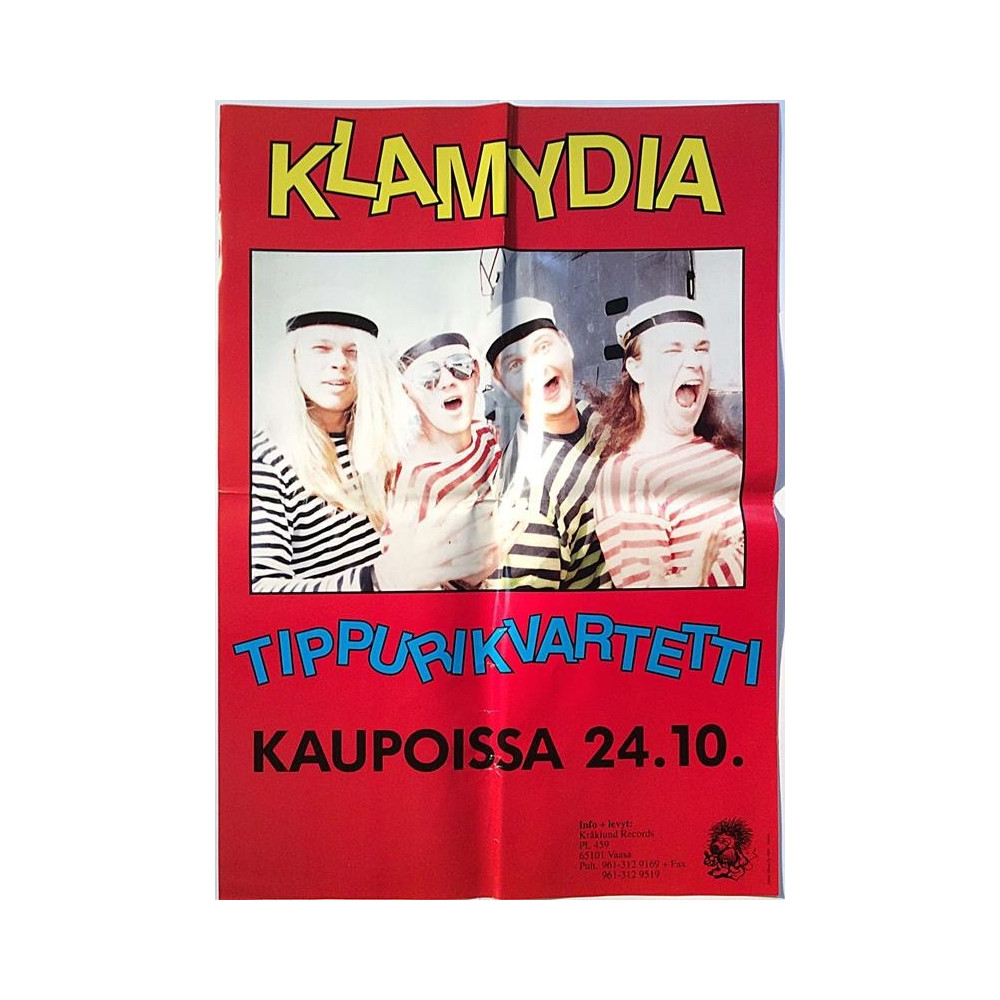 Klamydia: Tippurikvartetti kaupoissa : Promojuliste 42cm x 58cm - JULISTE