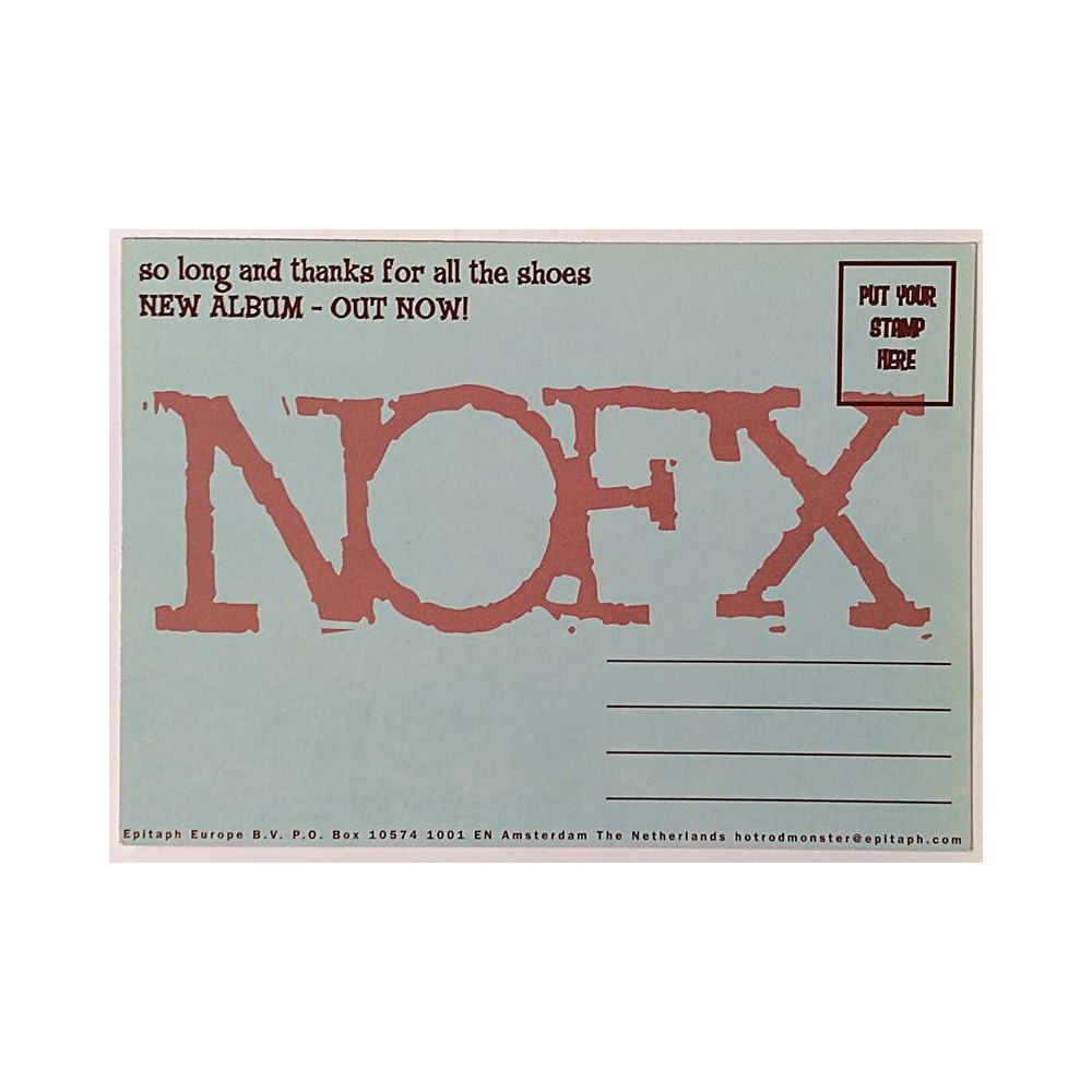 NOFX: So long and thanks postikortti : Kaksipuoleinen kortti 13cm x 10cm - JULISTE