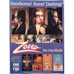 Zorro the Gay Blade : Promojuliste 31cm x 41cm - Used Poster