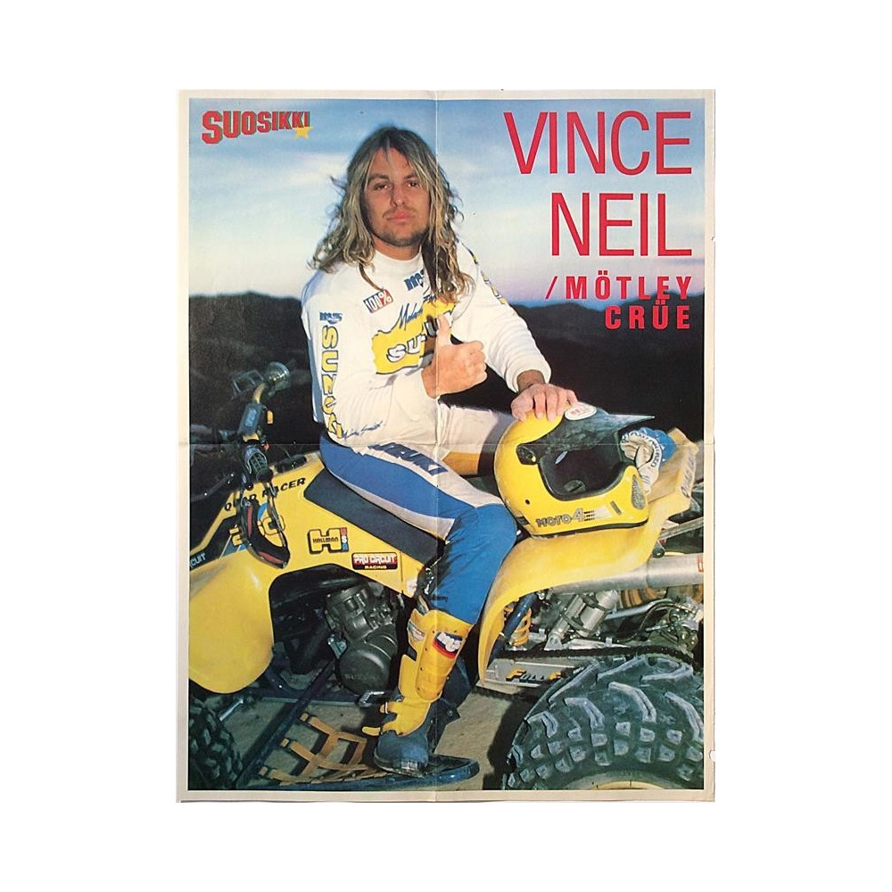 Neil Vince / Mötley Crue / Poison : Suosikki kaksipuoleinen juliste 50cm x 54cm - Begagnat Poster