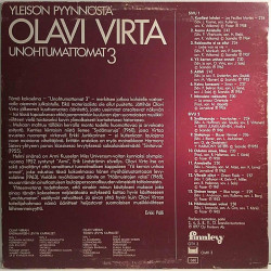 Virta Olavi : Unohtumattomat 3 - Second hand LP