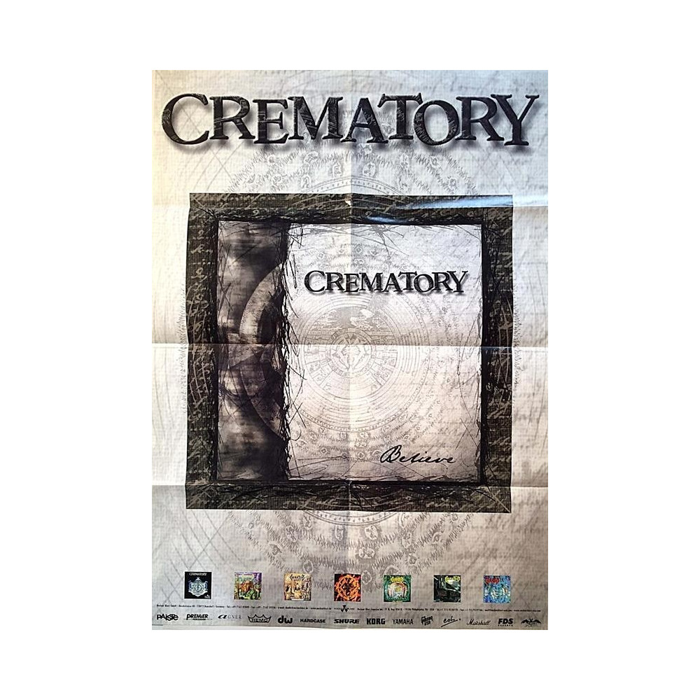 Crematory: Believe : Promojuliste 58cm x 82cm - Begagnat Poster
