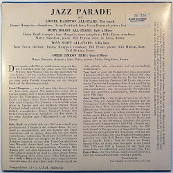 Hampton Lionel All-Stars ym.: Jazz Parade EP - käytetty vinyylisingle PS VG+ / VG+