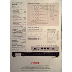Fostex DCM100 Midi mixer: mainosesite  kansi EX sisäsivut EX Käytetty kirja